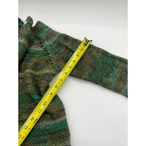 Mossimo Women Sweater Green Multi Color Striped Crew Neck Long Sleeve Size M - Picture 4 of 12